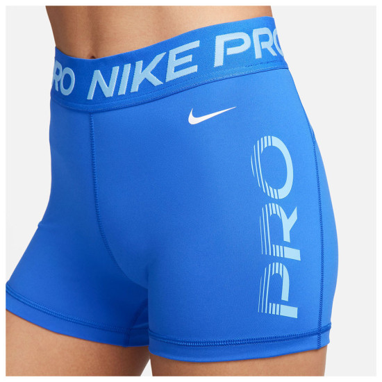 Nike Γυναικείο σορτς-κολάν W Pro Dri-FIT Mid-Rise 3IN Graphic Shorts Nike Γυναικείο σορτς-κολάν W Pro Dri-FIT Mid-Rise 3IN Graphic Shorts